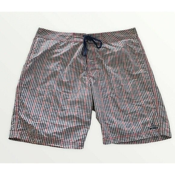 Prana Other - Prana El Porto Blue & Red Checked Boardshorts UPF 50 Sz 38